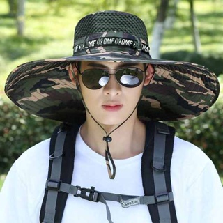 Topi Rimba Hat Men's Summer Big Brim Fishing Hat UV Protection  Fisherman Hat Sun Protection Outdoor Sun Hat Cool Hat