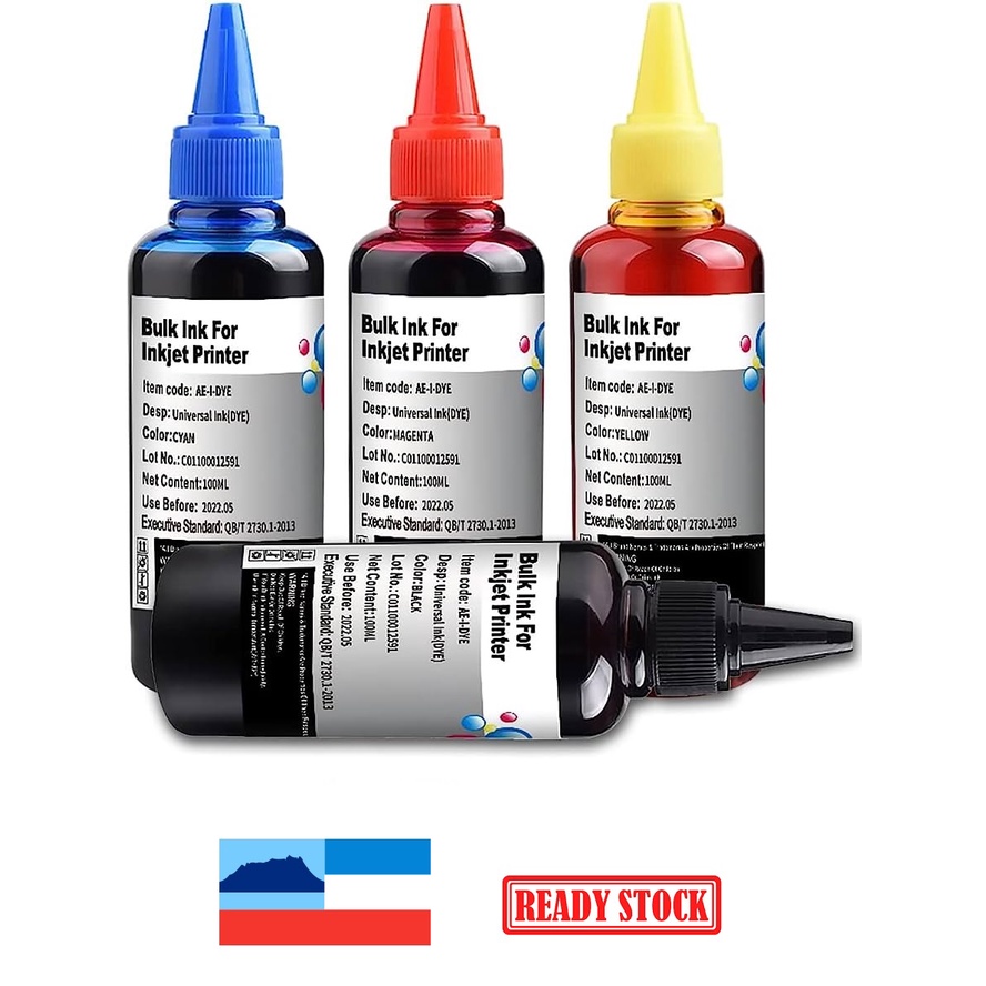 Universal Inkjet Printer Refill Ink For Ciss Printer 5 Bottles (BK+BK+C ...