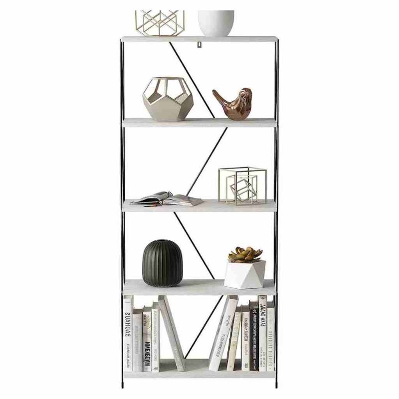 Ezbo Bookshelf Bookshelves Organizer 5Tier Open Shelf Bookcase for