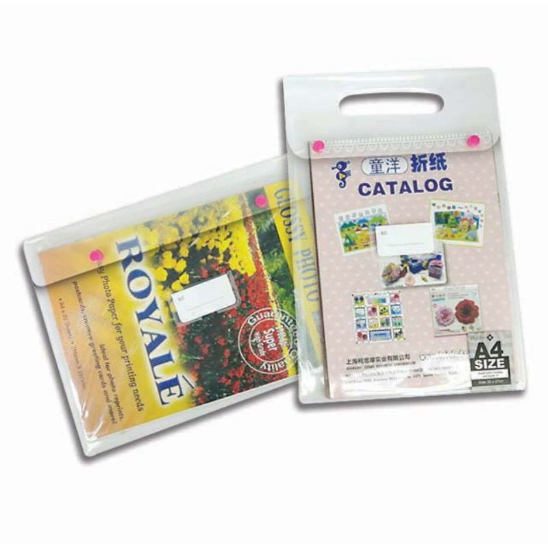 Shashin Handle A4 Button File / Document File / Storage Button Bag ...