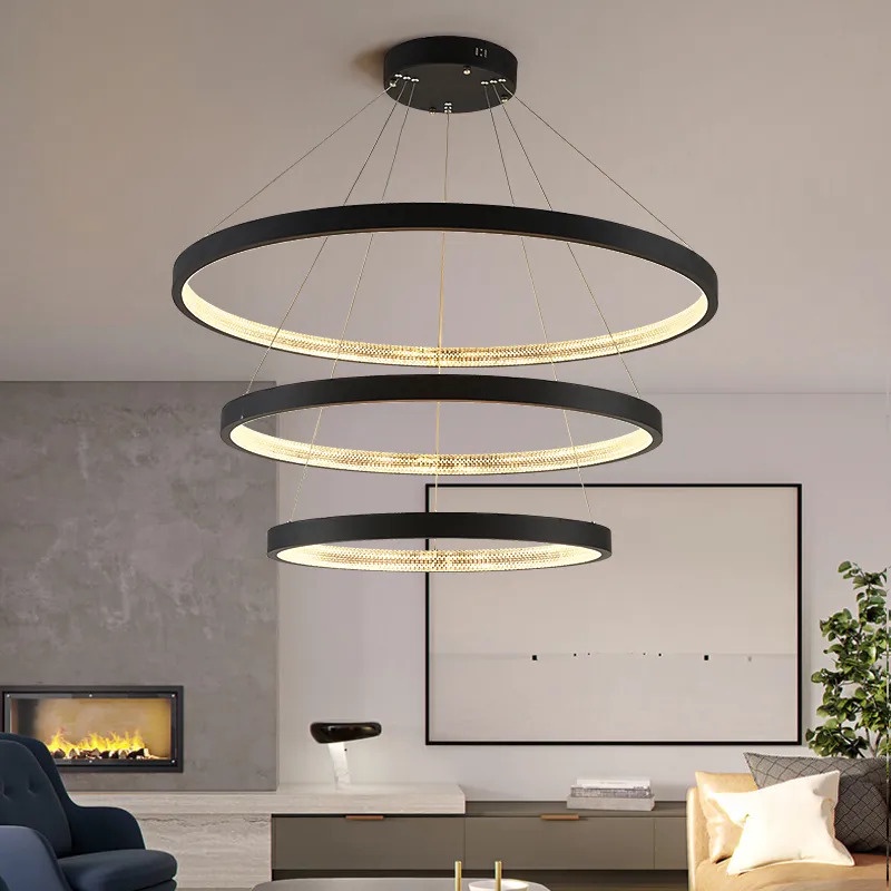 Jmzm Modern LED Pendant Light Dining Hall Chandelier Round Nordic ...