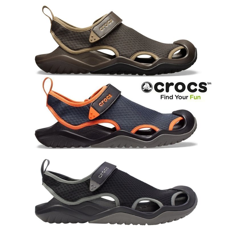 2023 100 Original Crocs SWIFTWATER MESH DECK SANDAL 205289 Mens Sandals