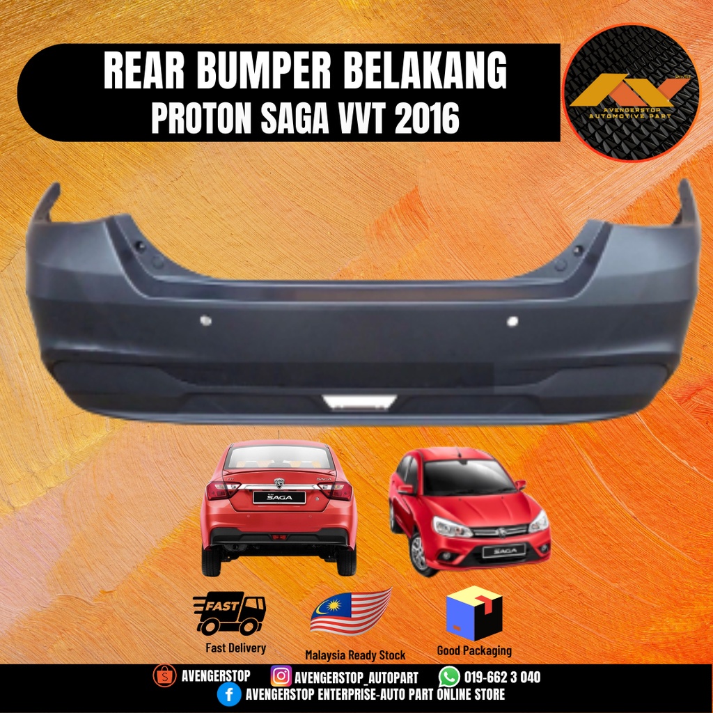 PROTON SAGA VVT 2016 REAR BUMPER BELAKANG 100% HIGH QUALITY PP MATERIAL ...