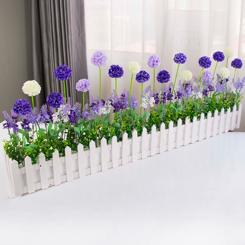 bunga hiasan meja Pagar, plastik, bunga palsu, bunga simulasi, sudut