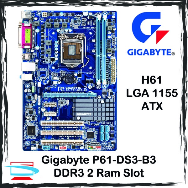 Gigabyte GAP61DS3B3 Socket 1155 DDR3 Intel H61 ATX Motherboard I3 I5