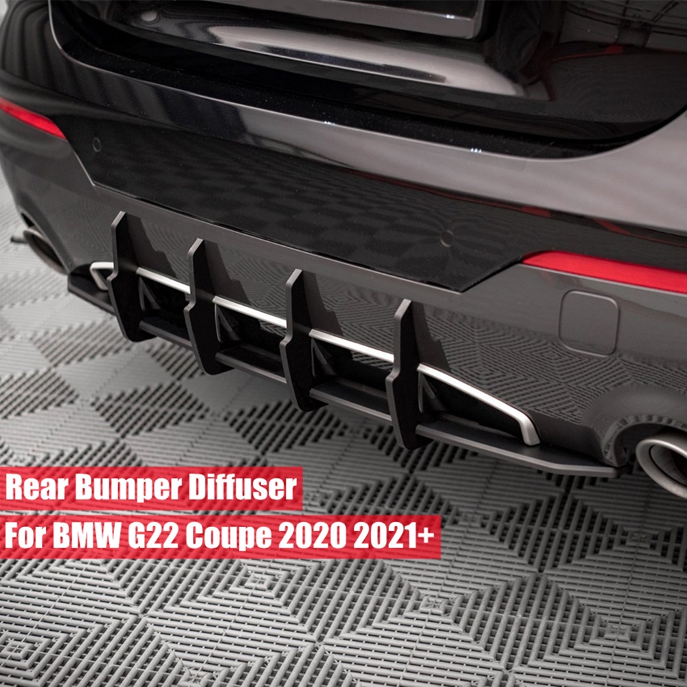 Gloss Black Street Pro Rear Bumper Diffuser Side Splitters for BMW G22