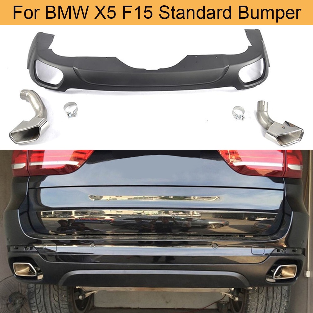 PP Car Rear Bumper Diffuser Spoiler for BMW X5 F15 Standard Bumper 2015 ...