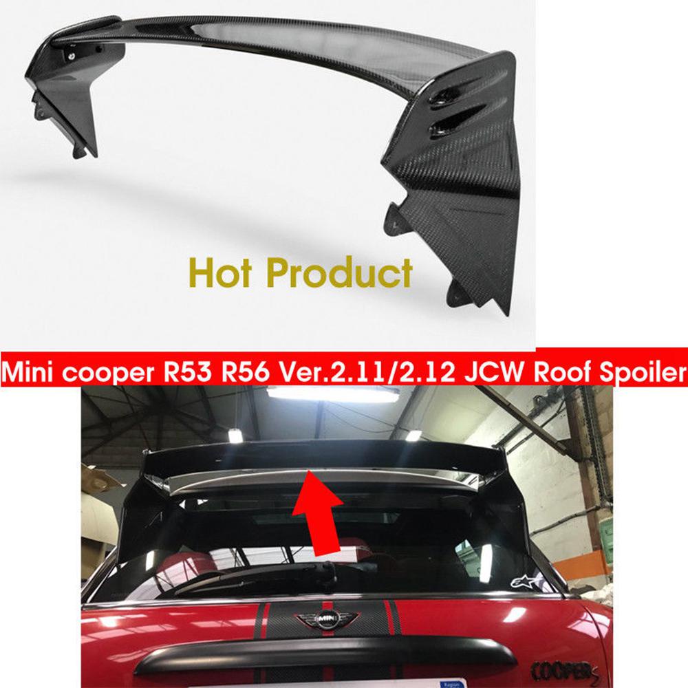 Car-styling JCW Carbon Fiber Roof Spoiler Glossy Finish Rear WIng Lip ...