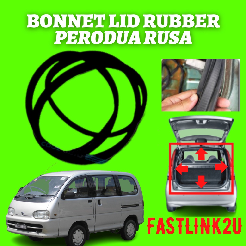 Fastlink Perodua Rusa Rear Bonnet Rubber Belakang Getah 100% New High ...