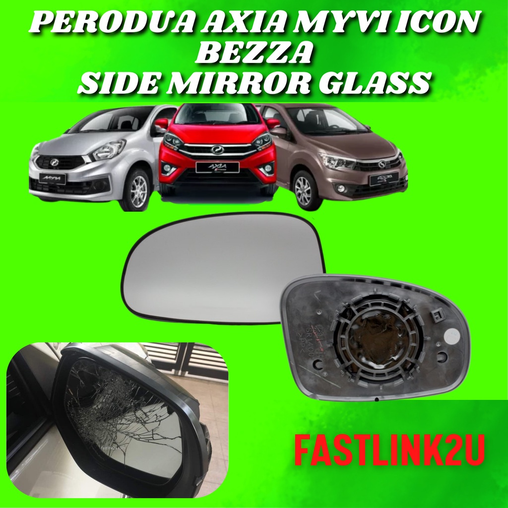 Perodua Bezza Side Mirror Glass Cermin ( ORIGINAL ) 100 NEW HIGH