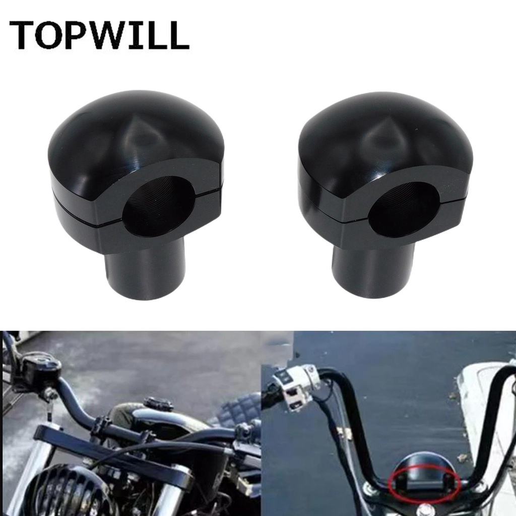 1";25mm Black Motorcycle Aluminum Handle Bar Mounting Handlebar Risers