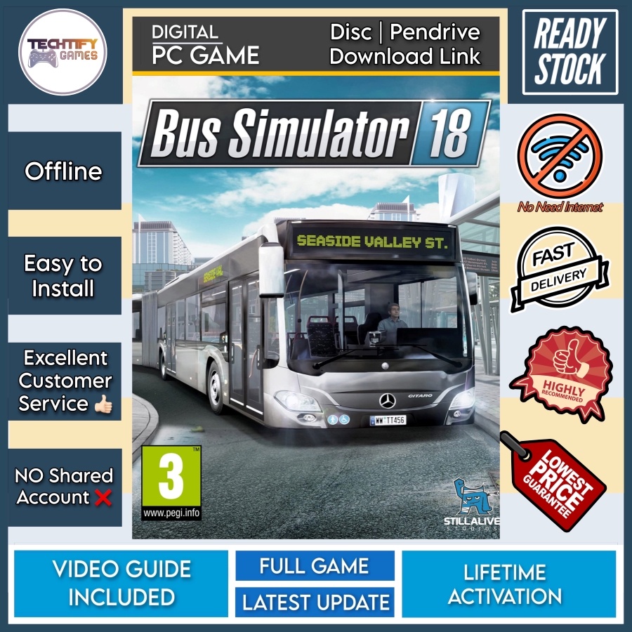 PC Game] Bus Simulator 18 - Offline [Disc | Pendrive | Download Link] |  Shopee Malaysia