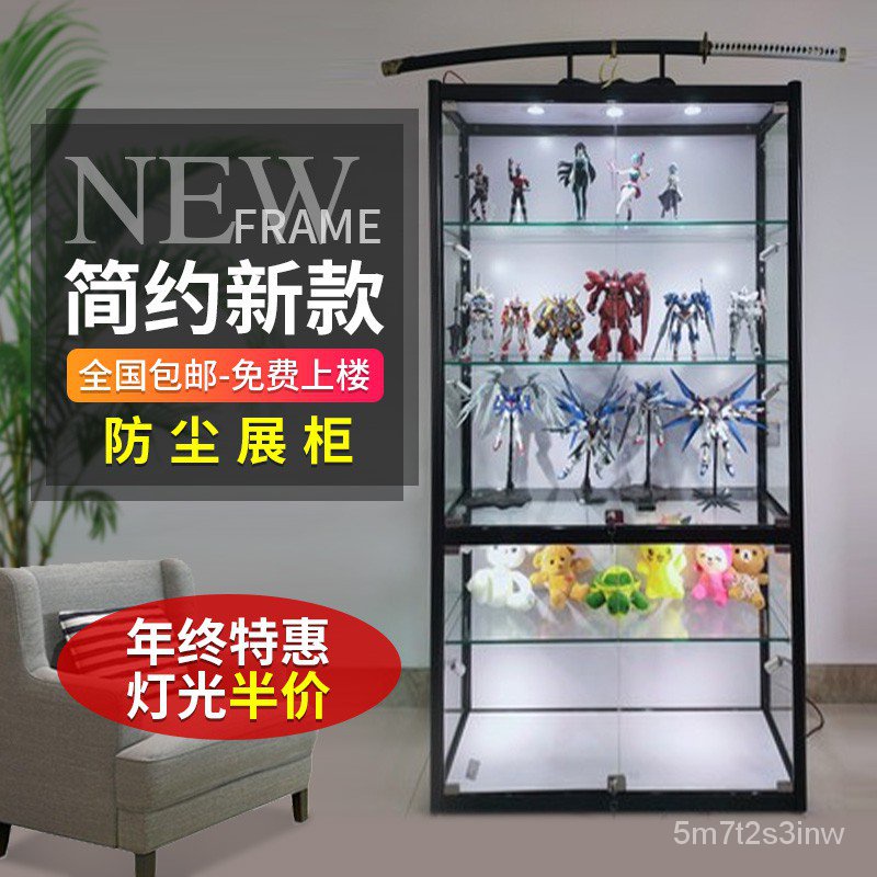 【YS Ckr】hand-made Display Cabinet glass cabinet model storage rack ...