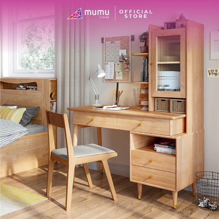 [MUMU Living] Julia Solid Wood Study Table | Shopee Malaysia
