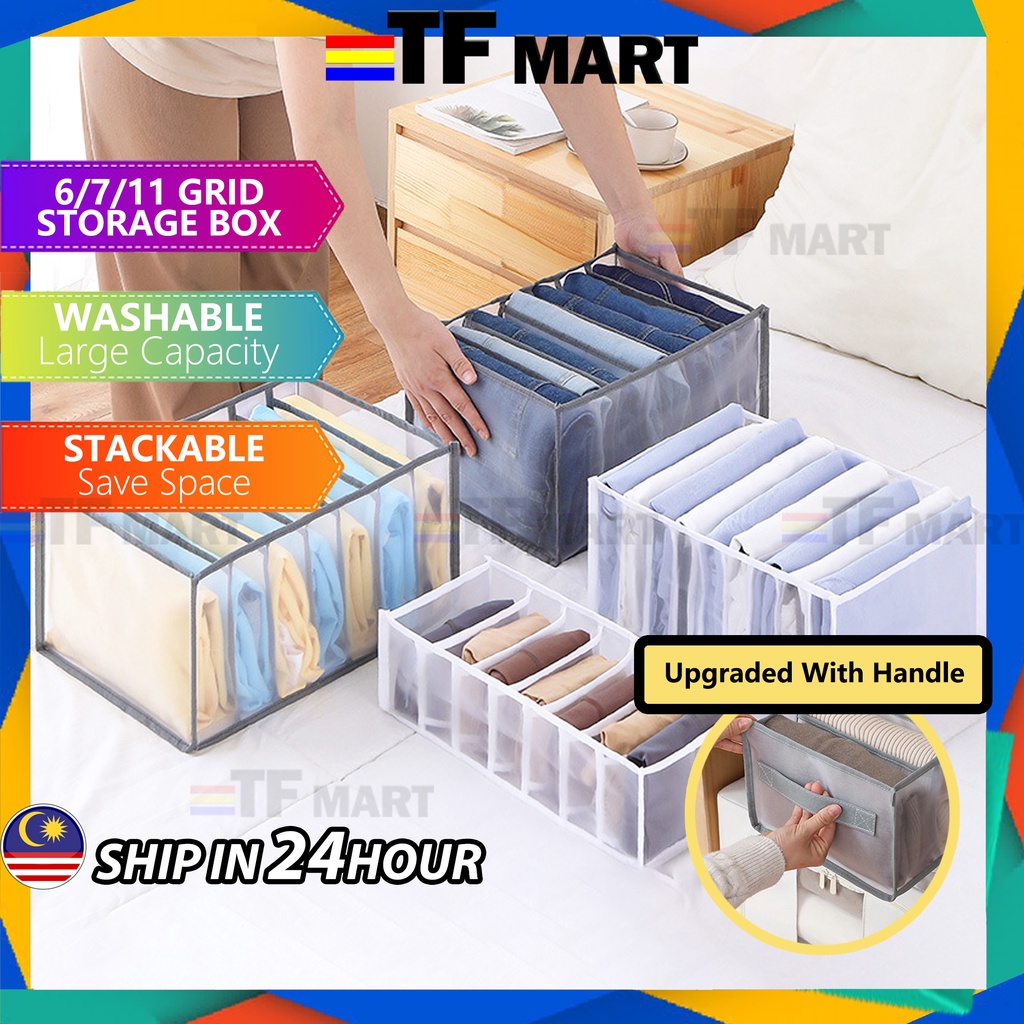 TFMART Underwear Tudung Storage Bag Ikea Wardrobe Clothes Organiser Box