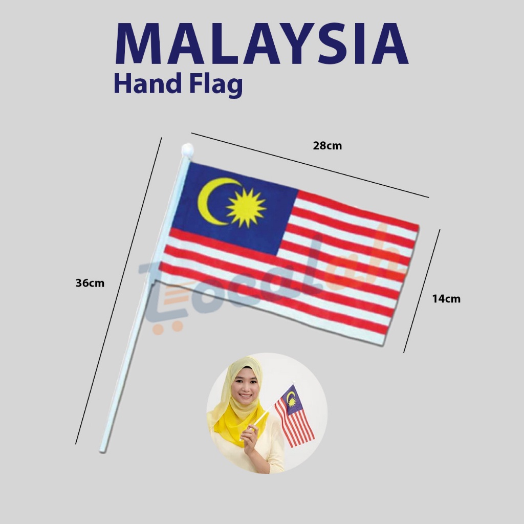 Hand Flag Malaysia Bendera Tangan Jalur Gemilang Spring Flag Car Flag Motor Flag