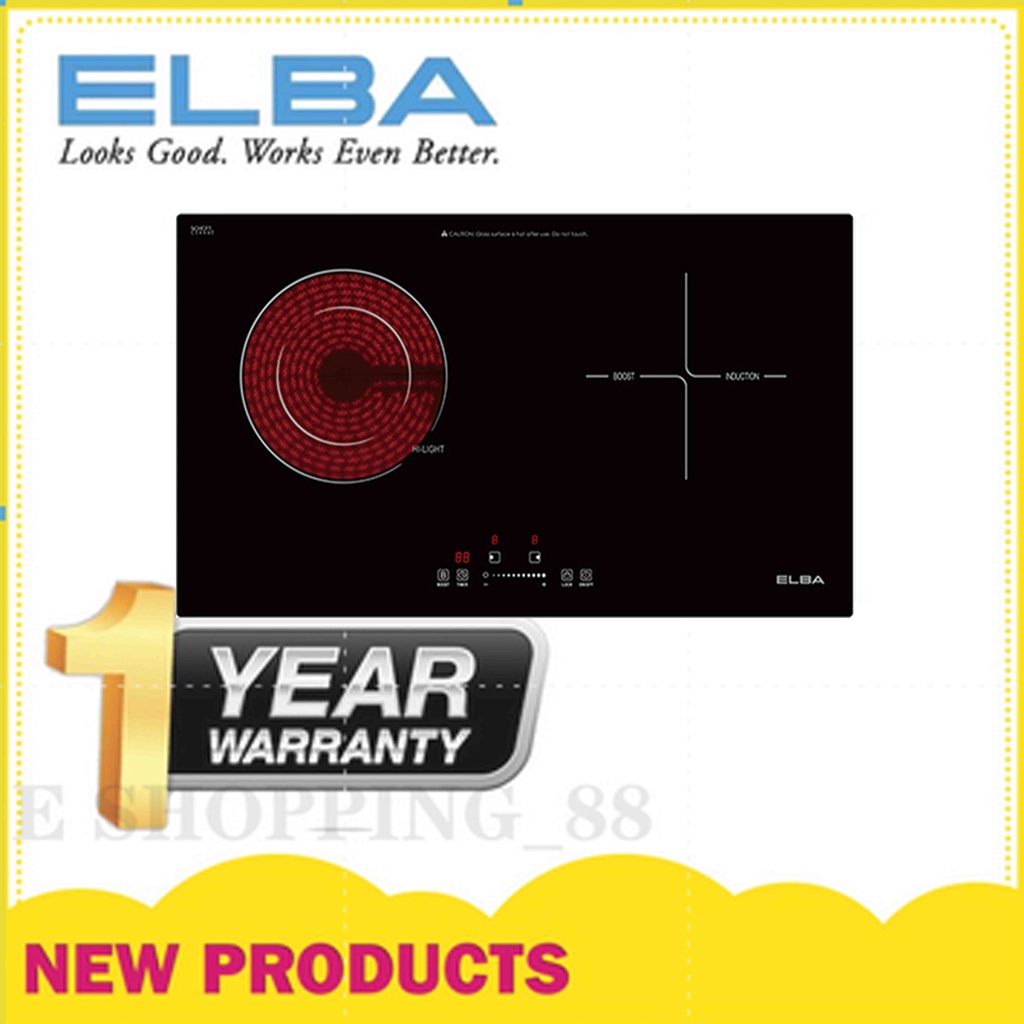 (AUTORISED DEALER)ELBA EICHK7072ST(BK) BUILTIN COMBI INDUCTION+CERAMIC HOB Shopee Malaysia