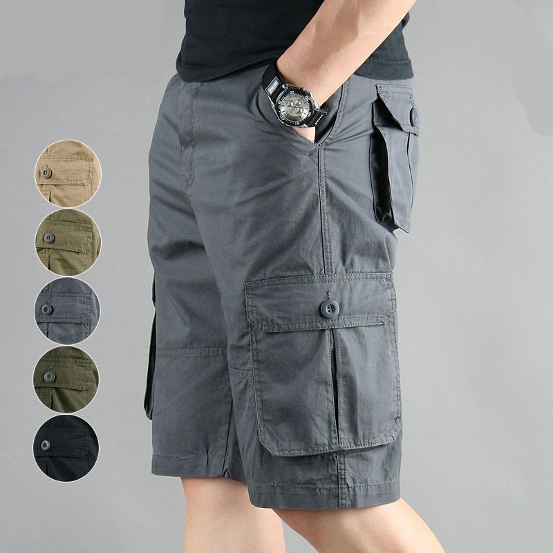 Seluar Lelaki Six Pocket Cargo Short Causal Pants | Shopee Malaysia