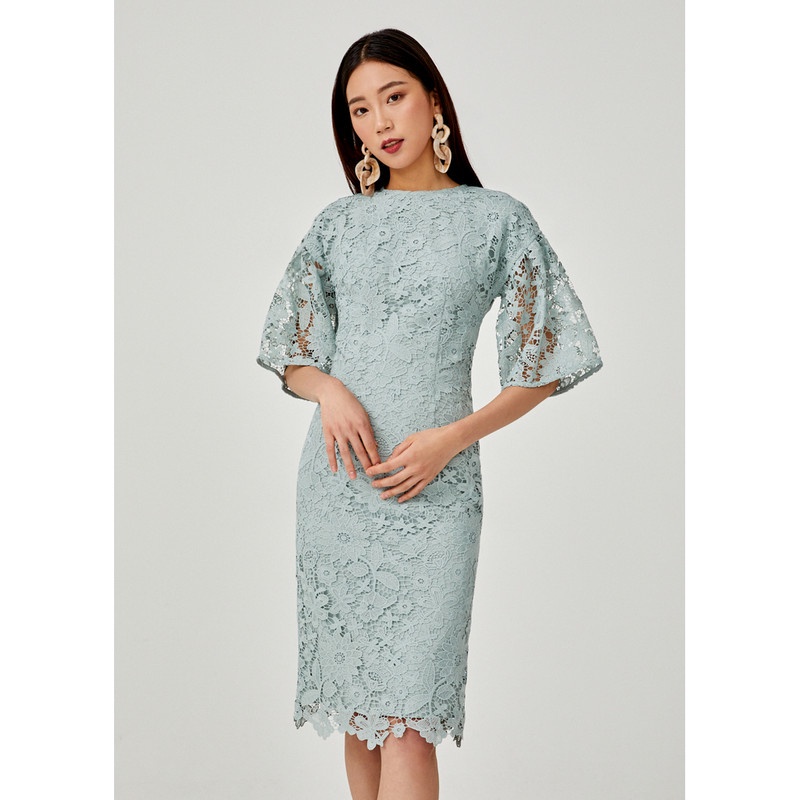 alex evenings sequined lace contrast dress Alex Evenings Plus Audrey Rosette Lace Short Dress Champagne / 20W main image 0