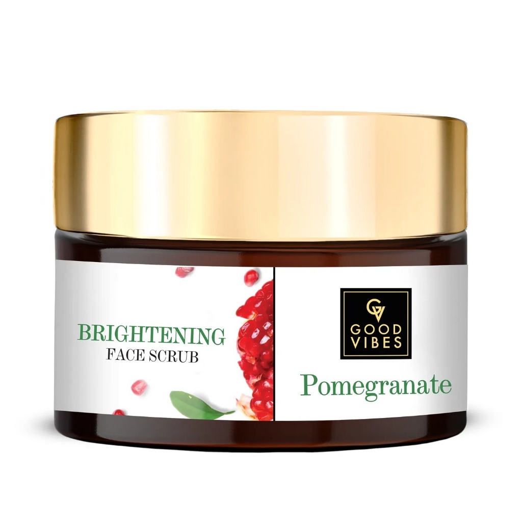 Good Vibes Pomegranate Brightening Face Scrub Exfoliating Anti Aging