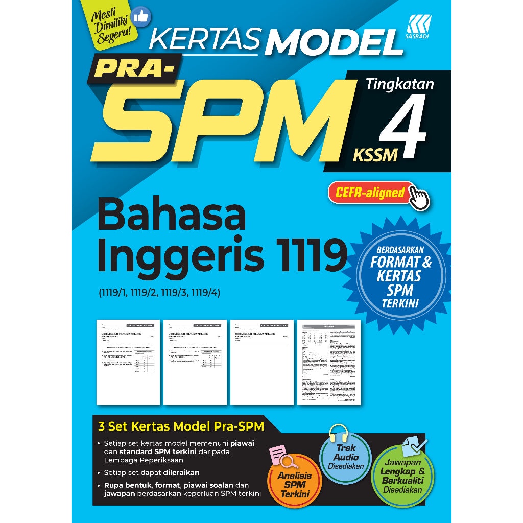 Sasbadi 2023 Latihan Kertas Model Pra Spm English Form 4 Edisi 2023