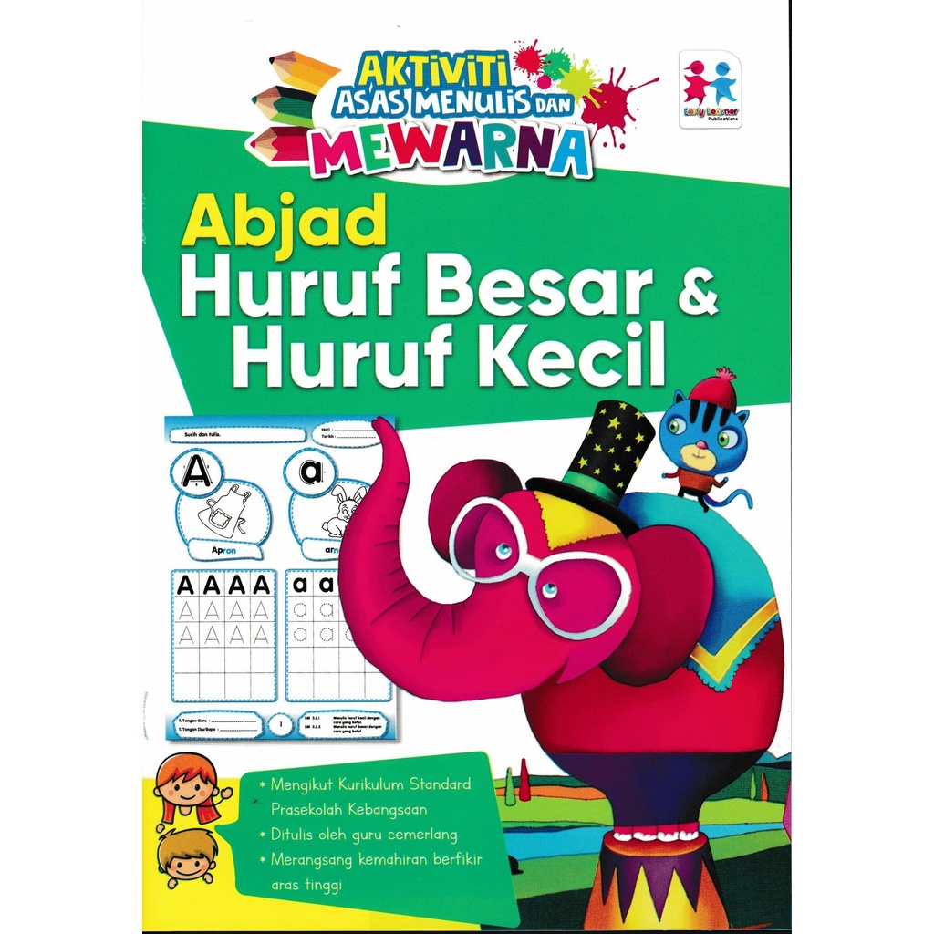 Early Learner: Aktiviti Asas Menulis Dan Mewarna: Abjad Huruf Besar ...