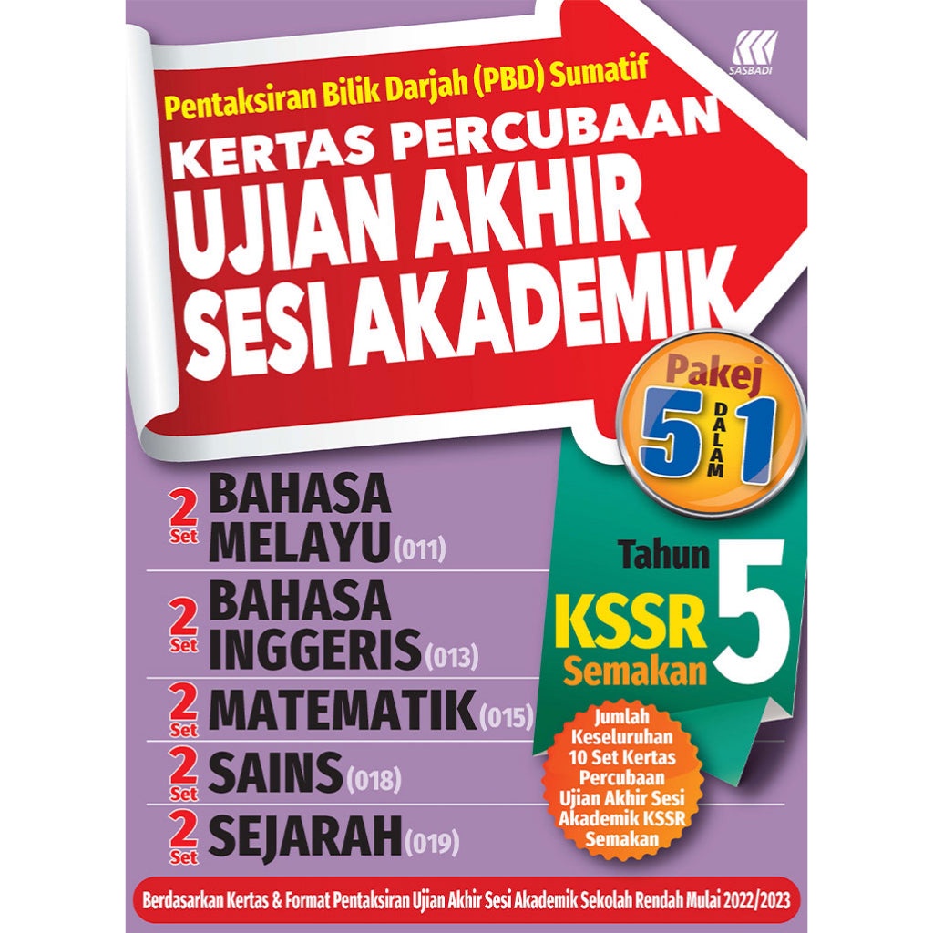 Sasbadi 2024/2025: Latihan Kertas Percubaan Ujian Akhir Sesi Akademik