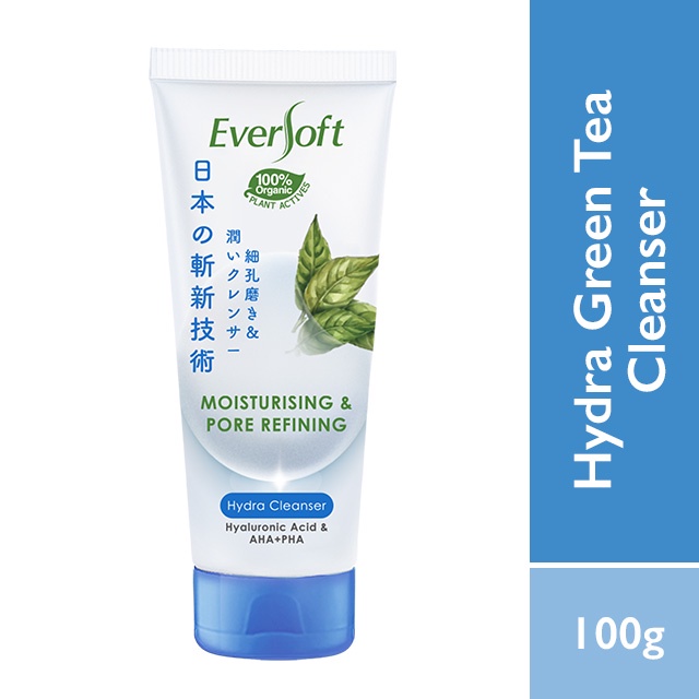 EVERSOFT Hydra Green Tea Cleanser 100G Exfoliate Dead Skin Smooth