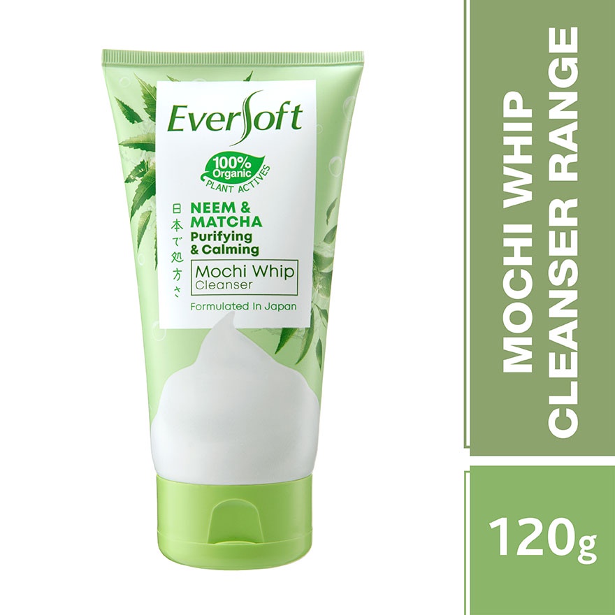 EVERSOFT Mochi Whip Neem & Matcha Cleanser 120g Purify Skin