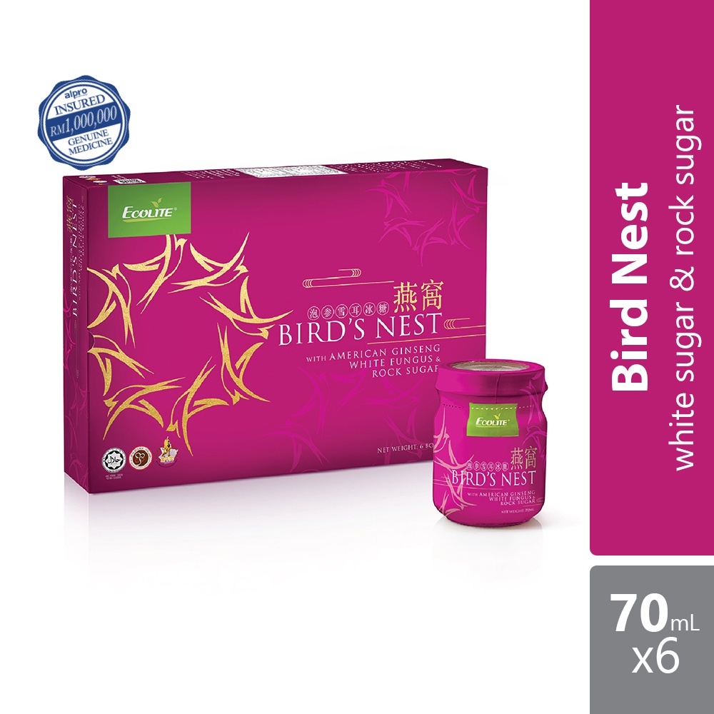 Ecolite Birds Nest with American Ginseng, White Fungus & Rock Sugar