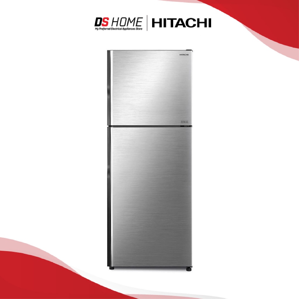 HITACHI FRIDGE 2 DOORS G443L INVERTER BRILLIANT SILVER RVX490PM9 (BSL