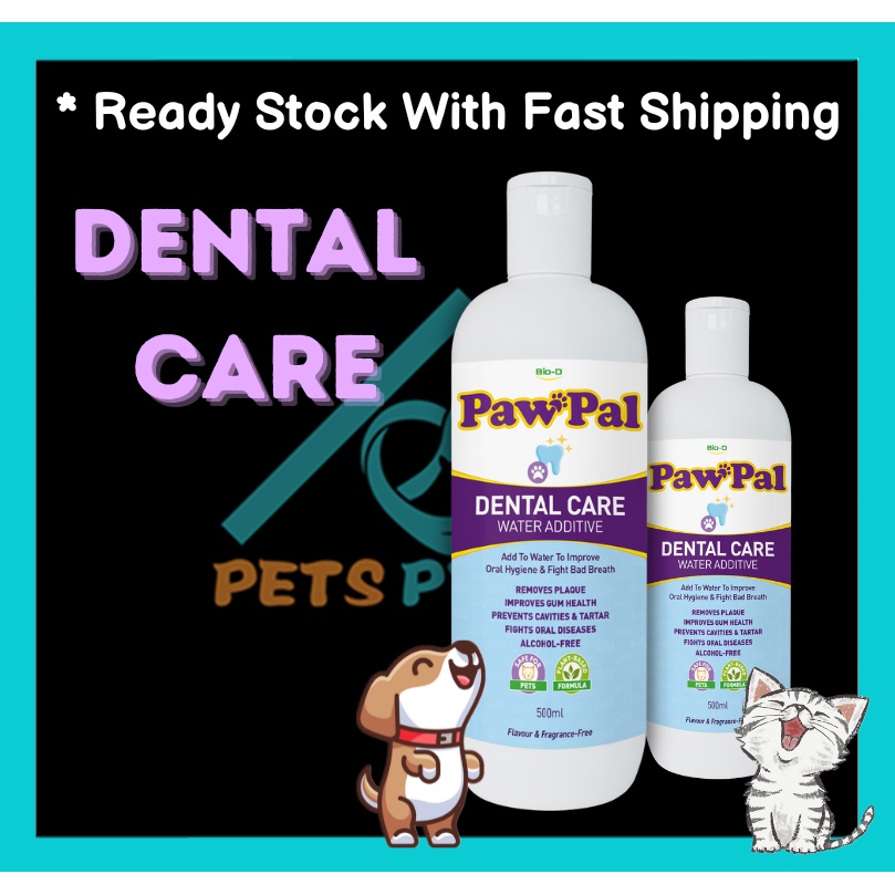 BioD PawPal Dental Care Water Additive Flavour & Fragrance Free (250ml/500ml) for Cat and Dog