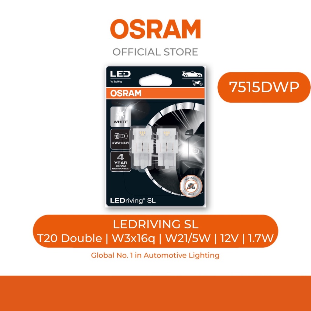 Kit Ampoules LED Osram LEDriving SL W5W 6000K - Blanc Froid - Usage Hors Route Seulement