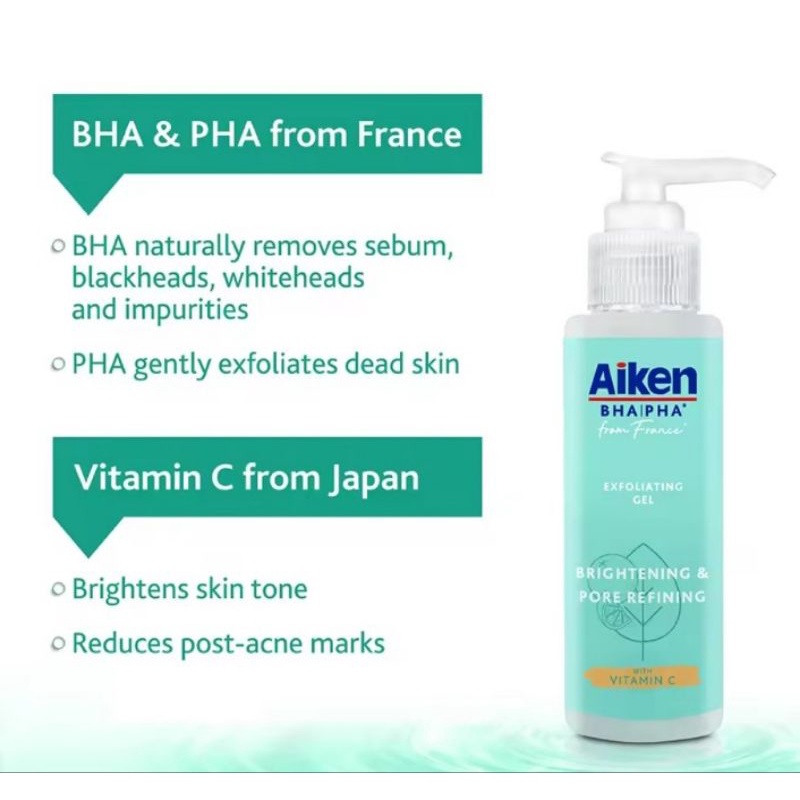 AIKEN BHA PHA Bright Pore Refining Exfoliating Gel | Blackheads ...