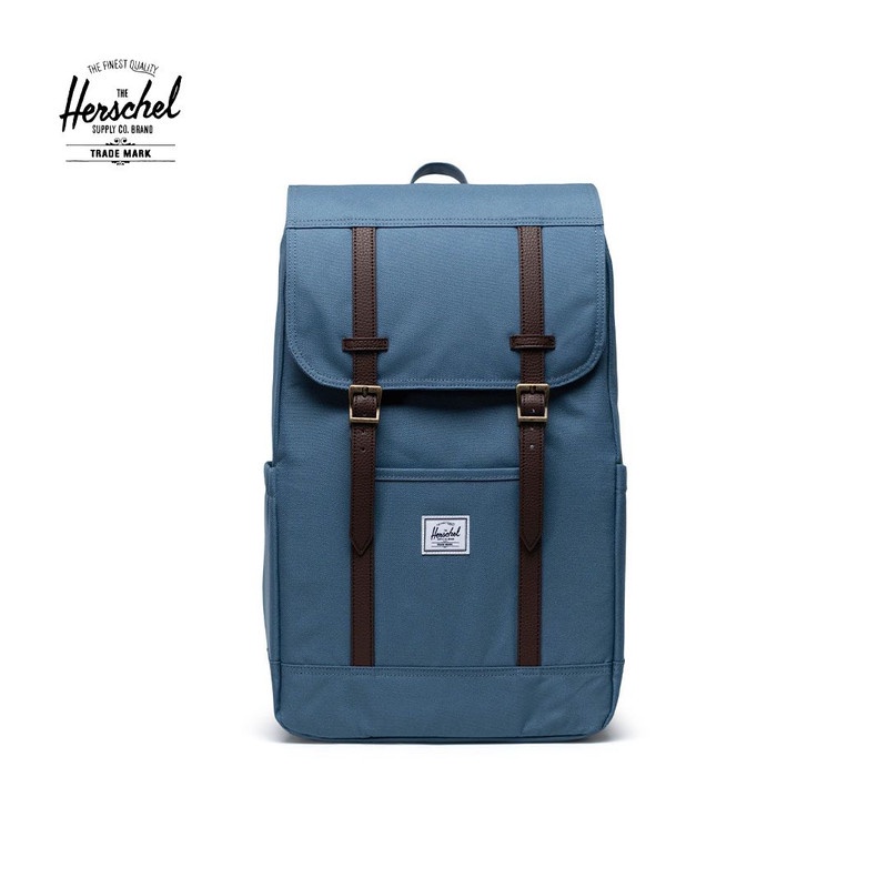 Herschel Retreat Steel Blue Backpack 23L Shopee Malaysia