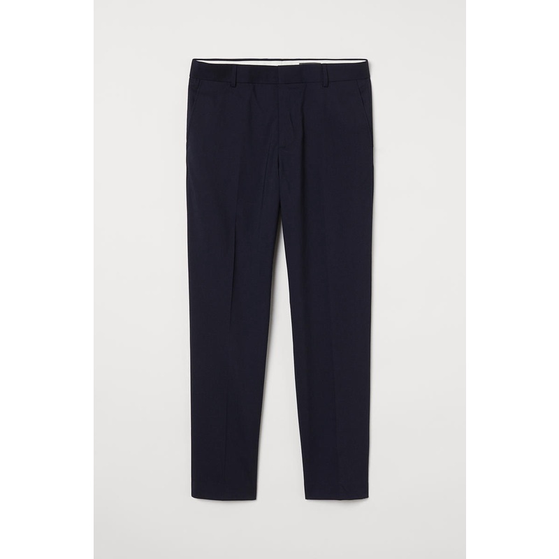 H&M Regular Fit Suit trousers Blue Dark Shopee Malaysia