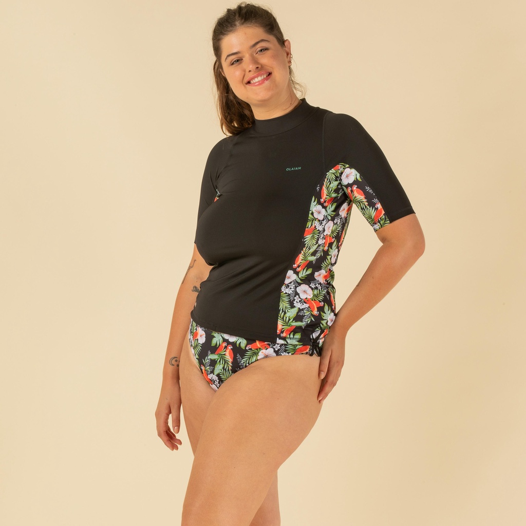 Olaian Surf Women UV Protective Short Sleeve T-Shirt Surf Top 500 UPF50 ...