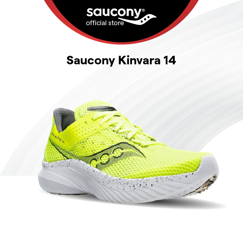 Saucony Kinvara 14 Road Running Lightweight Shoes Men's - Citron/Black ...
