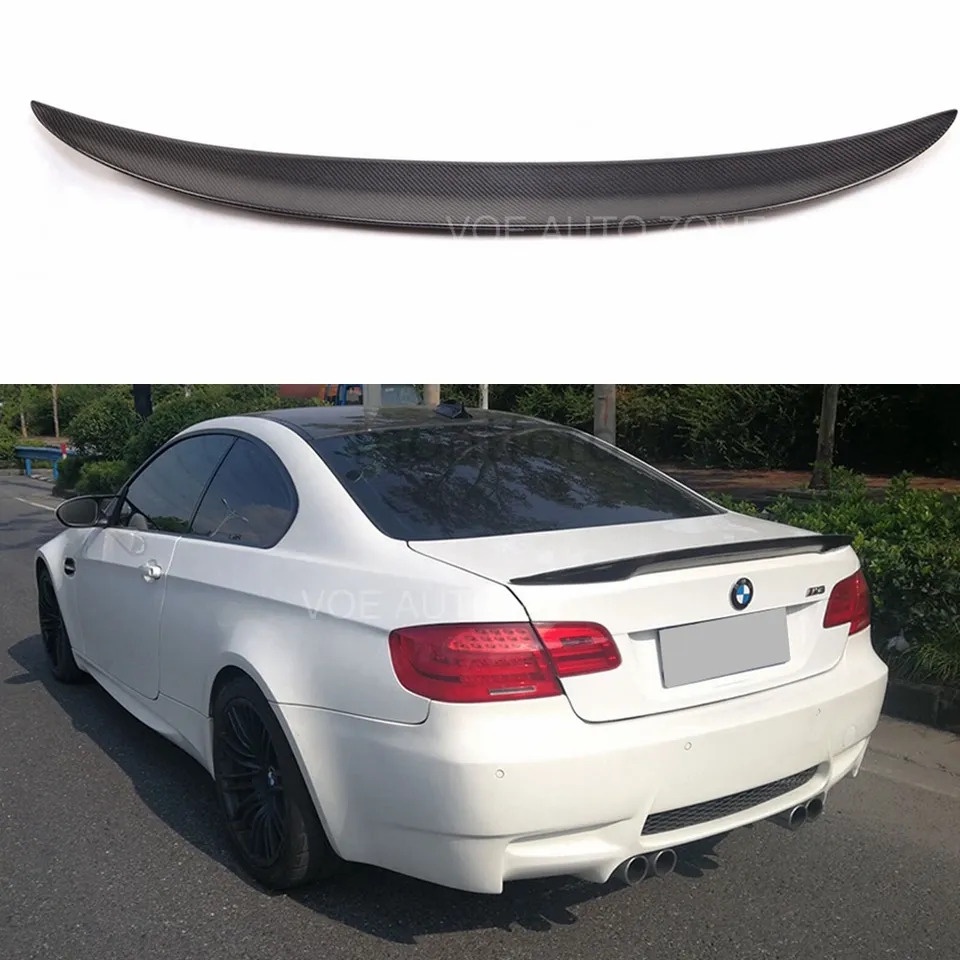 Performance Style Carbon Fiber Rear Roof Spoiler Trunk Lip Wing For BMW