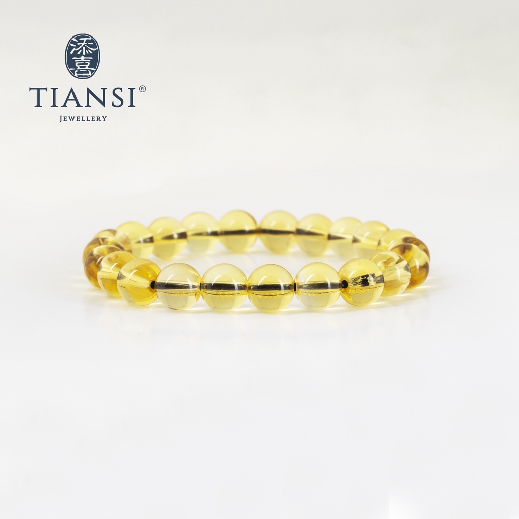 TIANSI Yellow Crystal Bracelet 黄水晶手串 Rantai Tangan | Shopee Malaysia