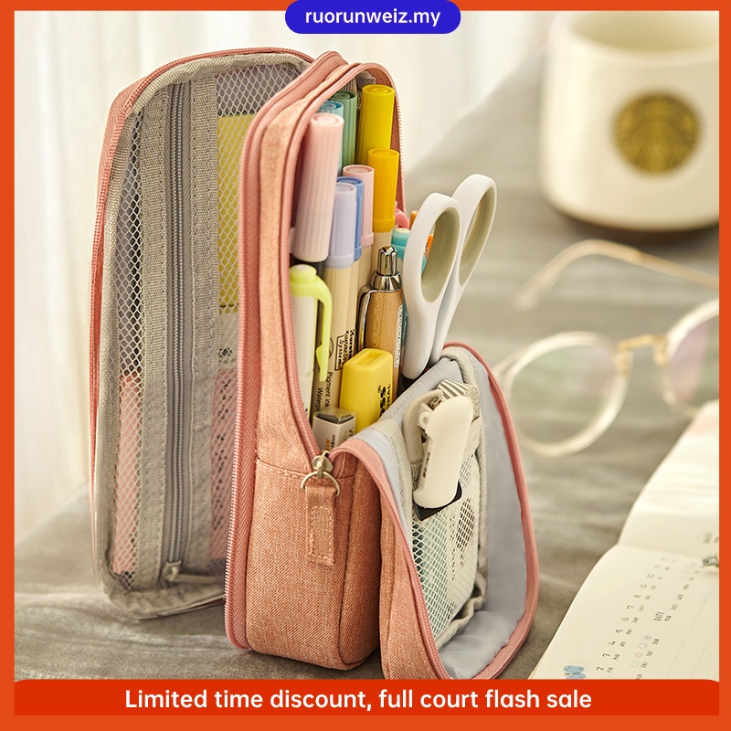 Penlab Angoo Normcore Pen Bag Pencil Case Two Layer Stand Fabric Phone ...