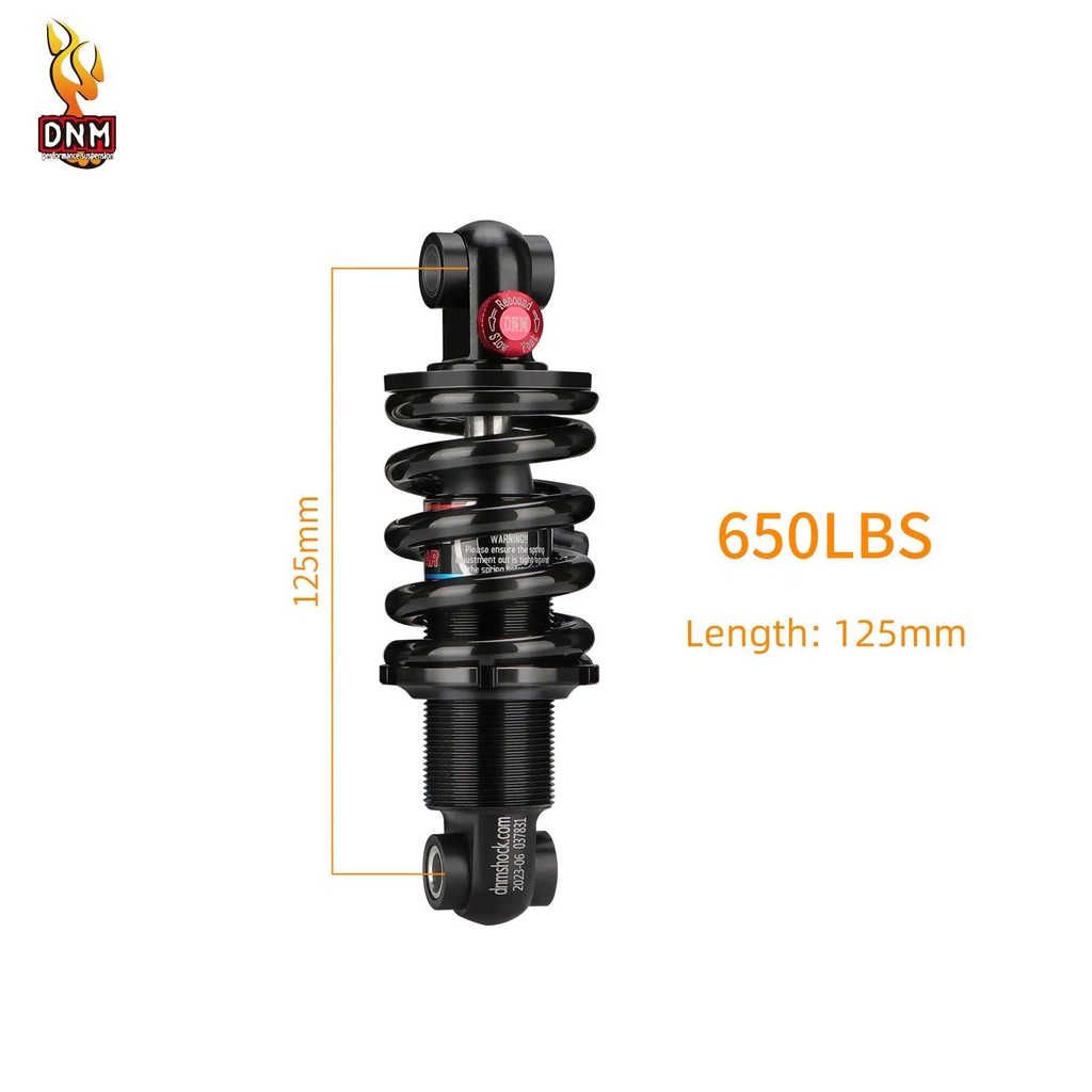 Rear Shock Absorber For Mountain Bike – 125mm Or 150mm Spring Suspension With Bushing & Screw | Choose Spring Rate: 150Lbs To 650Lbs For MTB, E-Bike, Scooter