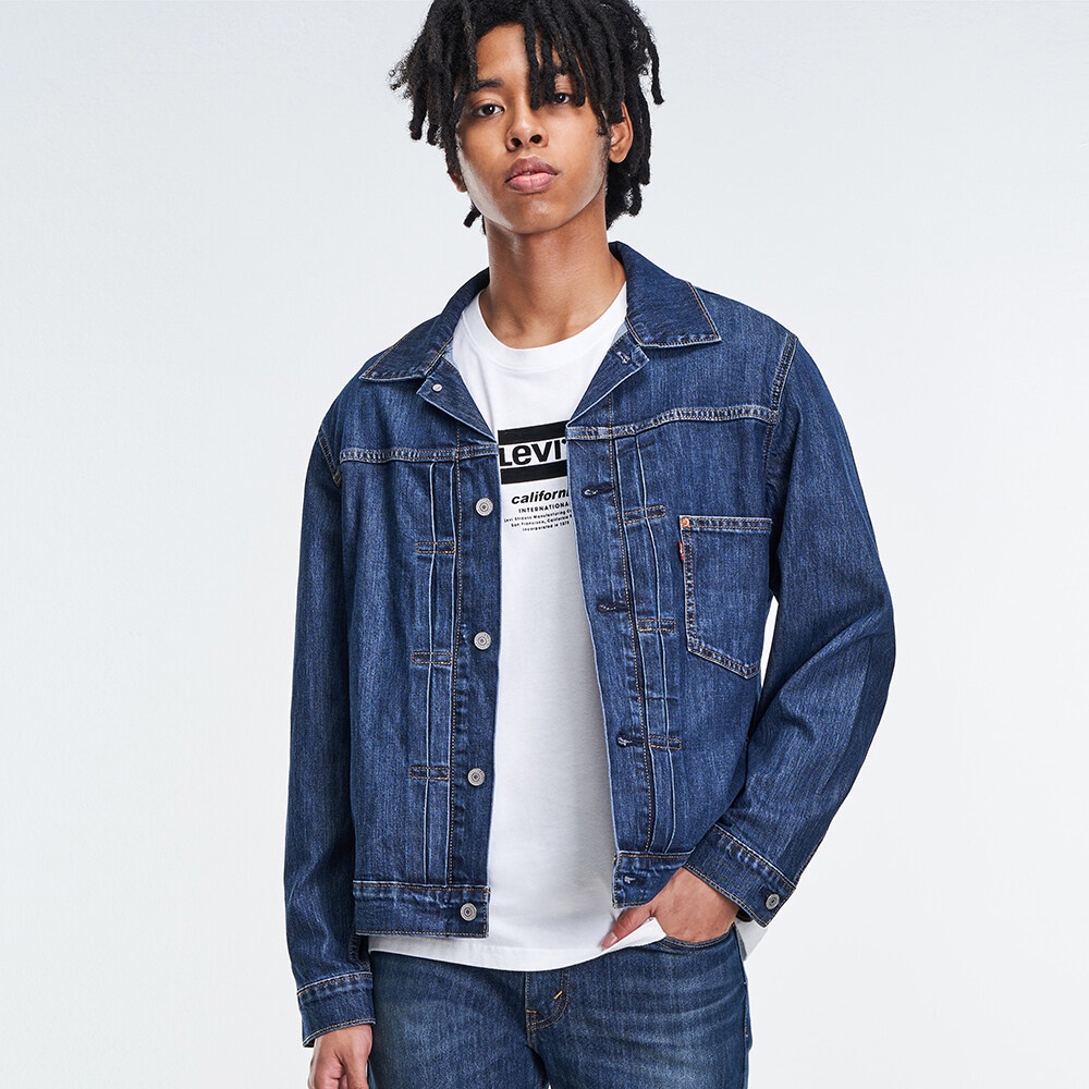 Levi denim cheap blazer mens