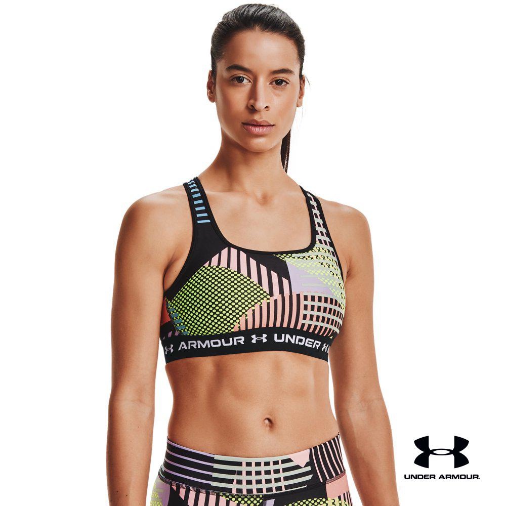 Women's Armour® Mid Crossback Printed Sports Bra, Under Armour