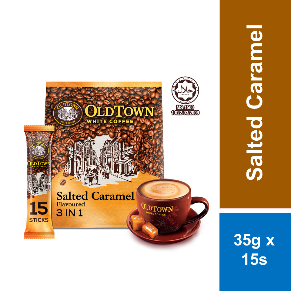 OLDTOWN Salted Caramel Instant 3in1 Premix White Coffee 35g x 15s