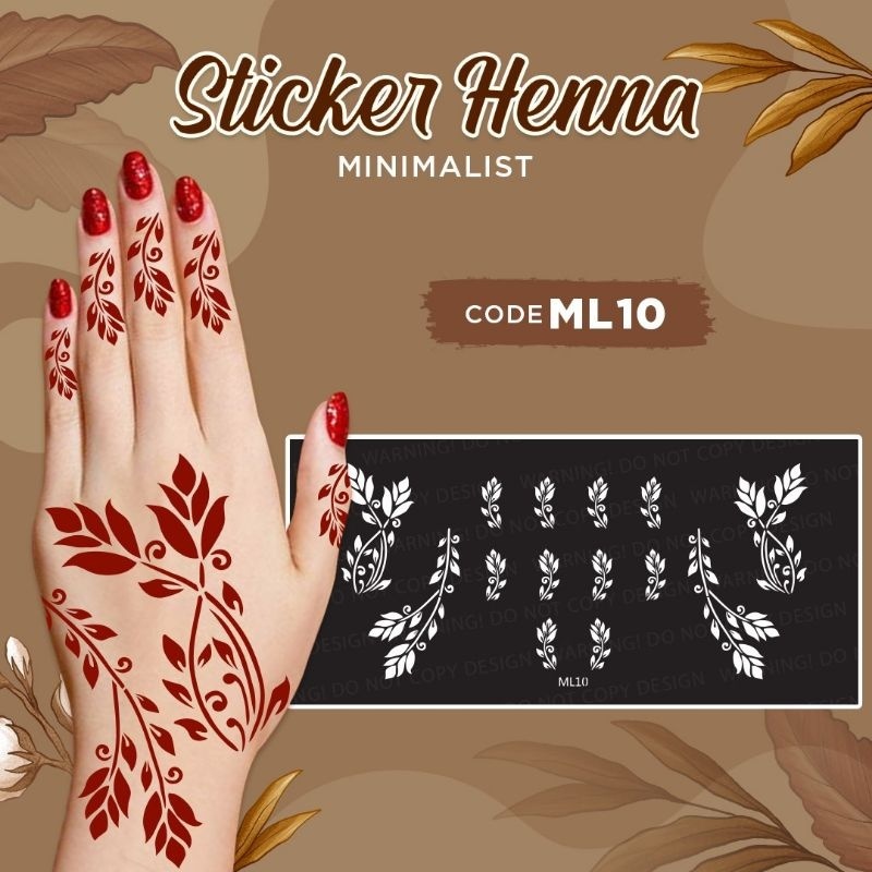 STICKER INAI MINIMALIS NEW DESIGN 2024 FREE INAI TUBE | Shopee Malaysia