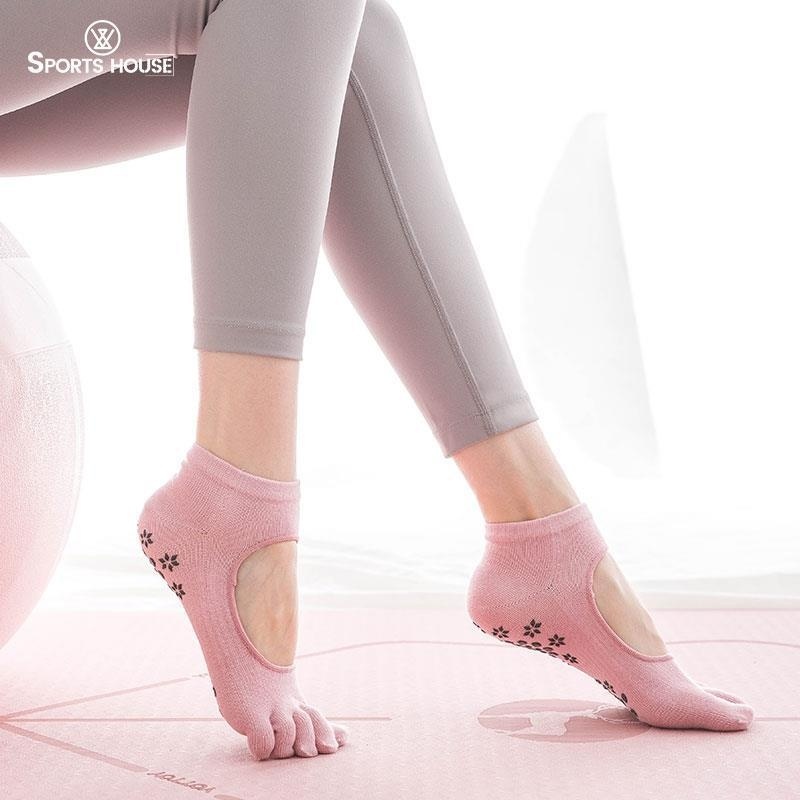 1Pair/lot Non-slip Toe Five Fingers Exercise Cotton Women Socks meias  Pilates Physical Fitness Casual Calcetines Mujer - AliExpress