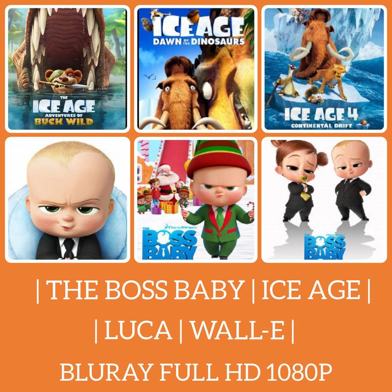 MOVIE PENDRIVE THE BOSS BABY ICE AGE LUCA WALL E COLLECTION