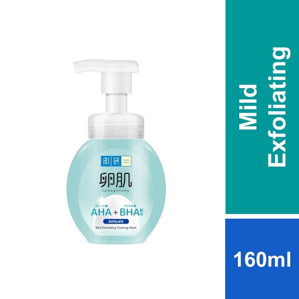 Hada Labo AHA/BHA Foaming Wash 160ml [Face Wash/ Cleanser/ Exfoliate/ Remove blackheads & dead