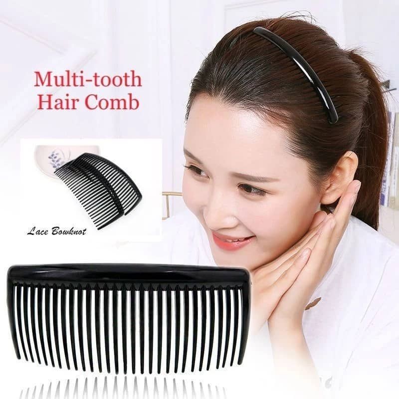 🇲🇾🔥Ready stock 🔥Teeth Black Plastic Hair Clip Comb Tooth Foldable Hair ...